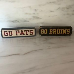 Jones Rustic Sign Patriots Bruins New England Boston Sports memorabilia decor